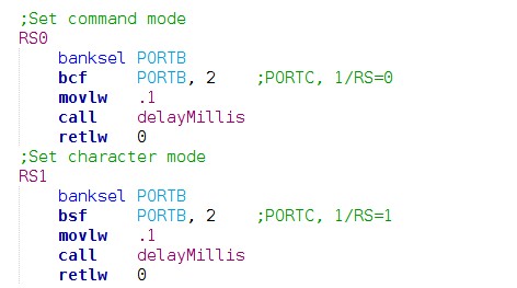 Hitachi 44780 initialization code