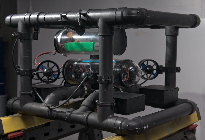 Adding components to ROV pvc frame