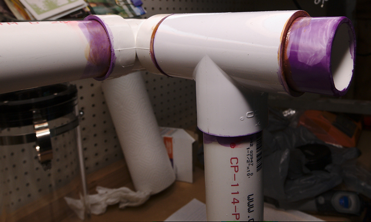 ROV frame construction using pvc pipe