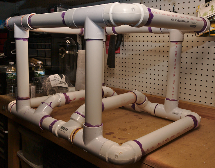 ROV frame construction using pvc pipe