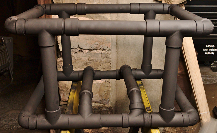 ROV frame construction using pvc pipe