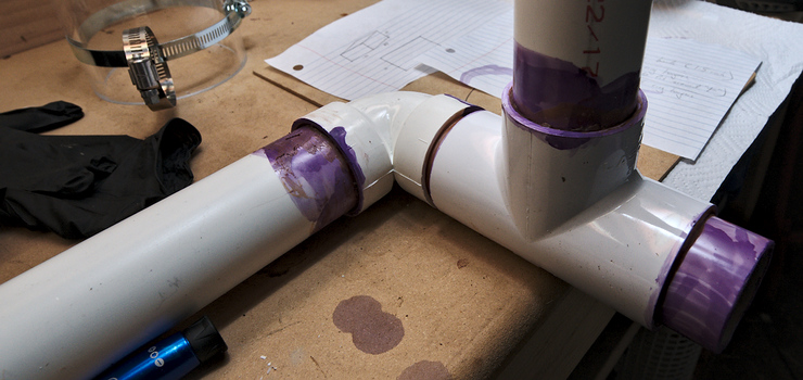 ROV frame construction using pvc pipe