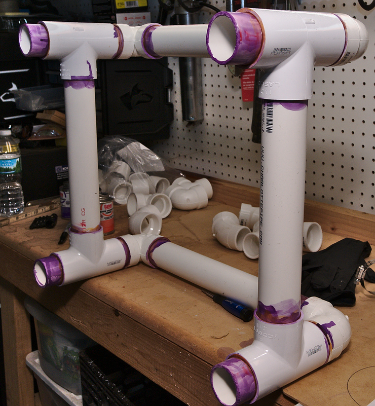 ROV frame construction using pvc pipe