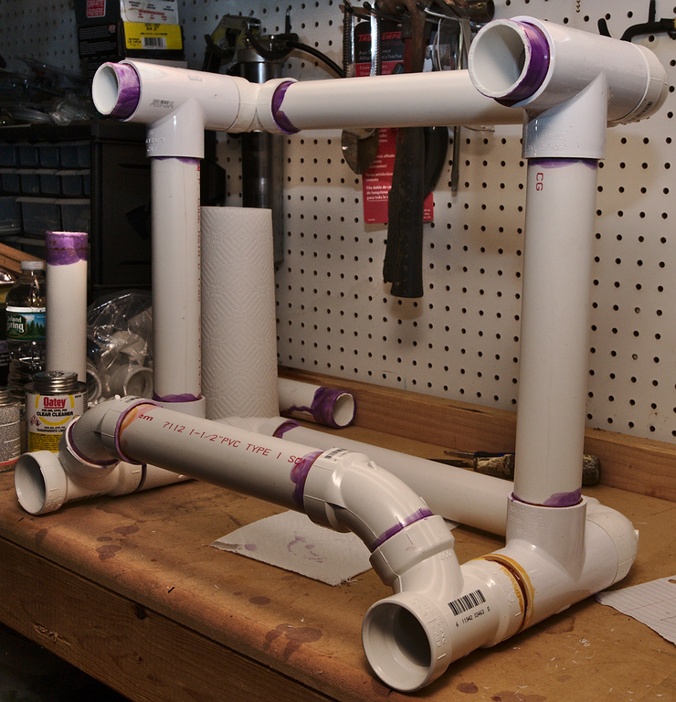 ROV frame construction using pvc pipe