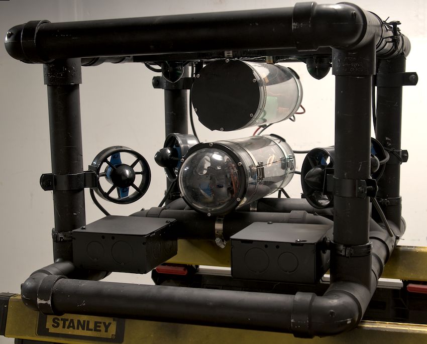 Adding components to ROV pvc frame